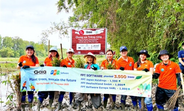 FPT Software đồng hành cùng Gaia trồng 3.500 cây xanh, lan tỏa cam kết phát triển bền vững và trung hòa carbon