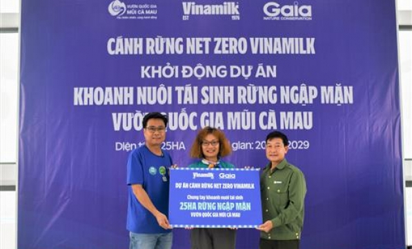 VINAMILK KHOANH NUÔI 25HA RỪNG CÀ MAU ỨNG PHÓ VỚI  BIẾN ĐỔI KHÍ HẬU, HƯỚNG ĐẾN NET ZERO